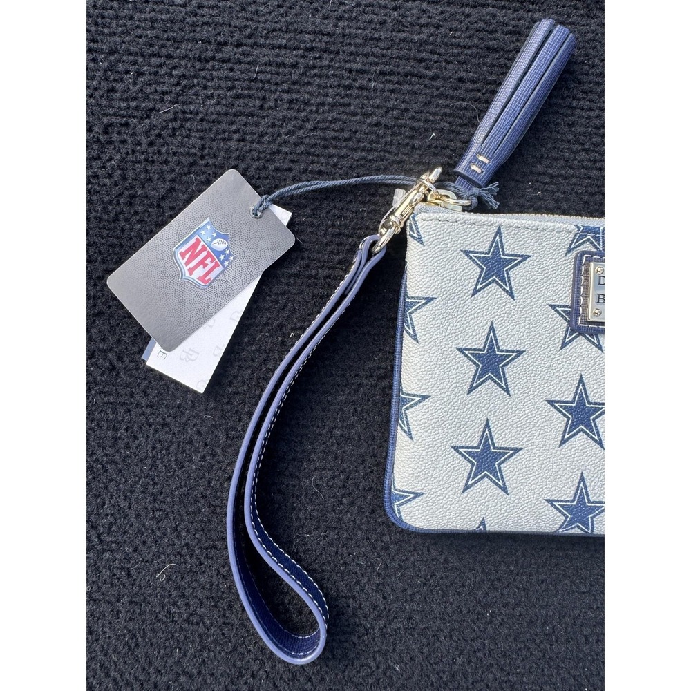 Dooney & Bourke NFL Dallas Cowboys Slim Wristlet Wallet NWT Gray Blue - Picture 4 of 11
